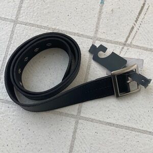 All Saints Black Leather Men's Belt Size 34